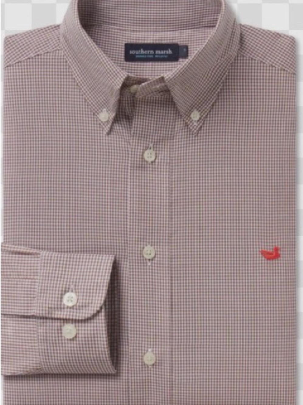 Southern Marsh Men's Button-Down Check Shirt-Stone Brown